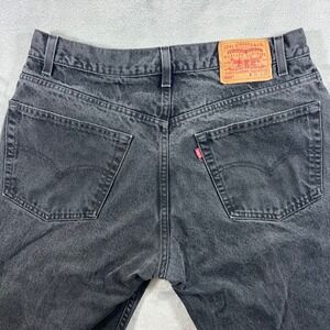 Vintage LEVI'S 505 Regular Fit Mens 38x32 Black Good 1999 Straight Leg Jeans Y2K